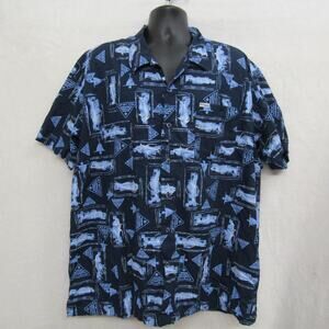 Mens Blus Shirt 2X Large Short Sleeve Collare Business Casual Preppy Sportswear